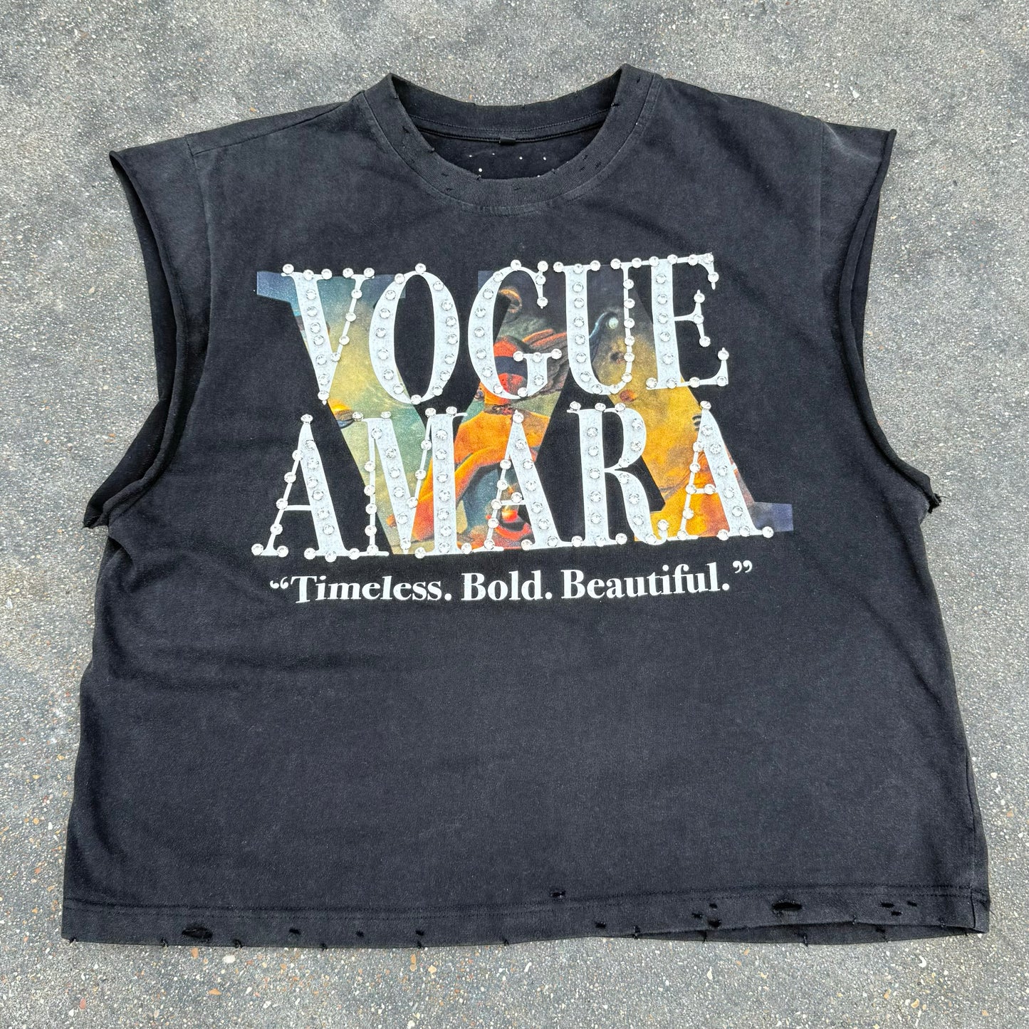 “Intro” Cut-off Sleeve Tee